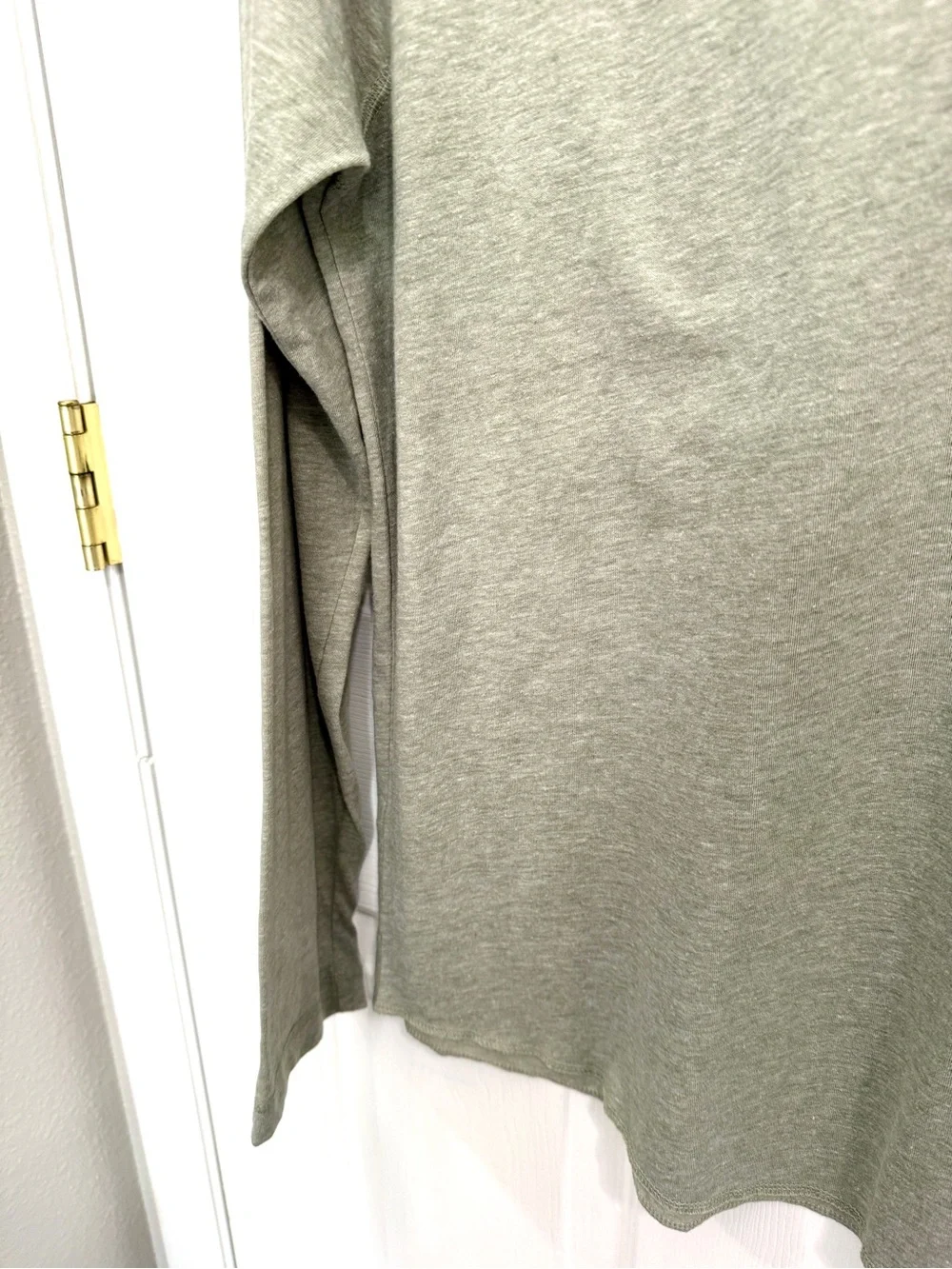 J. Crew Heathered Olive Long Sleeve Tee